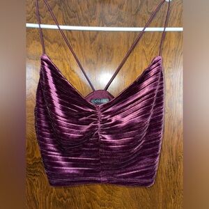 Wild Fable Velvet Cropped Tank Size Small
